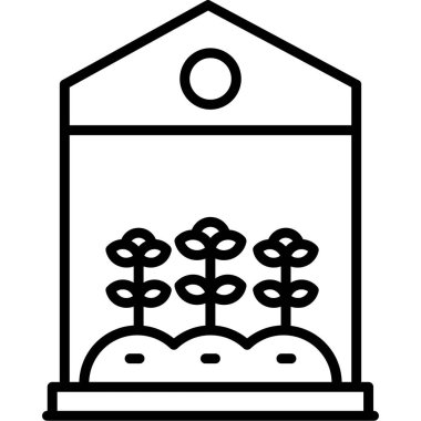 Bahçe. Web simgesi basit illüstrasyon