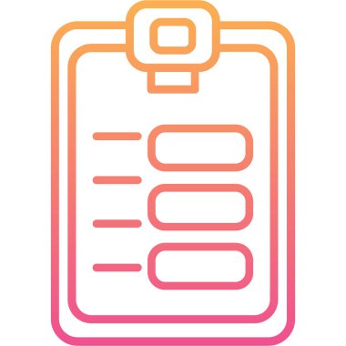 Kontrol listesi. Web simgesi basit illüstrasyon