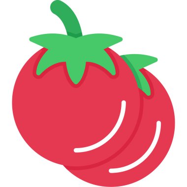 Domates. Web simgesi basit illüstrasyon