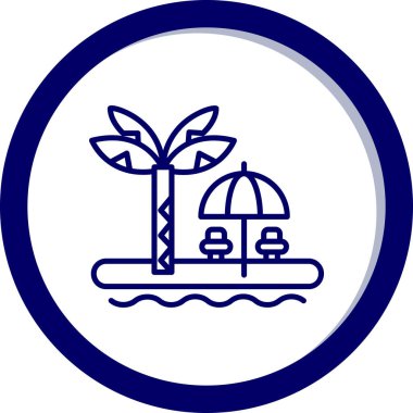 Bir bitki simgesinin vektör illüstrasyonu