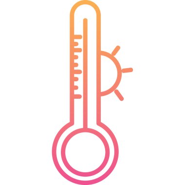 termometre simgesi vektör illüstrasyonu