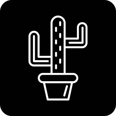 Kaktüs simgesinin vektör illüstrasyonu