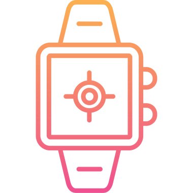 smartwatch simgesinin vektör illüstrasyonu