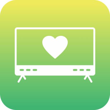 Kalp ikonu vektör illüstrasyonu