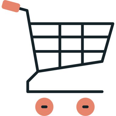 Alışveriş arabası vektör simgesi