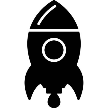 roket ikonu vektör illüstrasyonu
