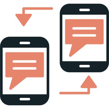 SMS. Web simgesi basit illüstrasyon