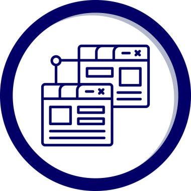 Tarayıcı. Web simgesi basit illüstrasyon