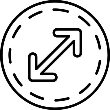 ok yönü simgesi ana hat biçiminde