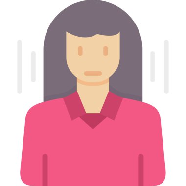 Kadın avatar simgesi vektör illüstrasyonu