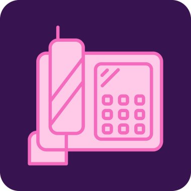 Telefonunuz var. Web simgesi basit illüstrasyon