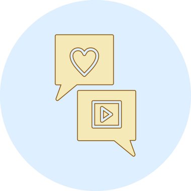 Kalp ikonu vektör illüstrasyonu