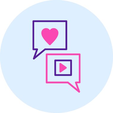 Bir kalp simgesinin vektör illüstrasyonu