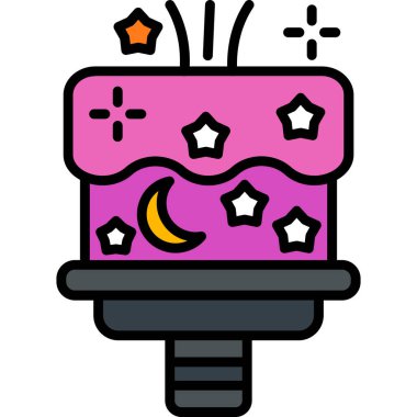 Şirin bir gece yıldızının vektör çizimi