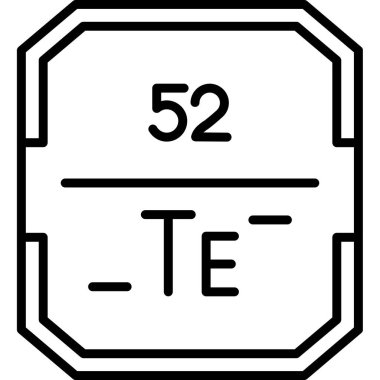 Bir kimyasal element simgesinin vektör illüstrasyonu