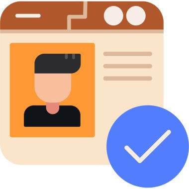 Kimlik kartı. Basit resimleme