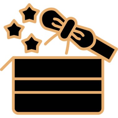 Bir yıldızlı çizgi film kutusunun vektör çizimi