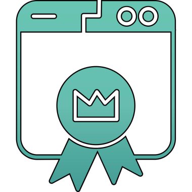 Rozet. Web simgesi basit illüstrasyon