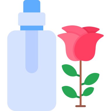 Gül çiçeği ikonu. düz dizayn. vektör illüstrasyonu