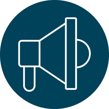 Duyuru simgesi vektör illüstrasyonu