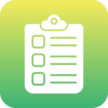 Checklist modern simgesinin vektör illüstrasyonu