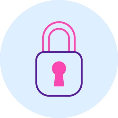 asma kilit web simgesi basit illüstrasyon