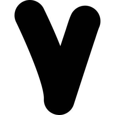 V harfi logosu. Soyut simge. şablon elementleri 3d oluşturma