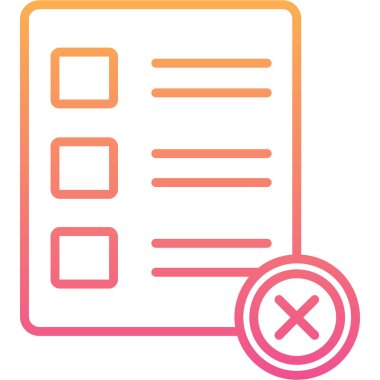 Kontrol listesi simgesi vektör illüstrasyonu