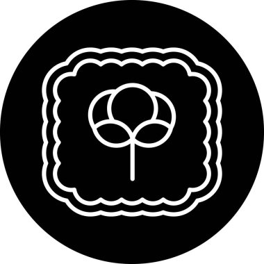 Pamuk vektör simgesi. Basit tasarım