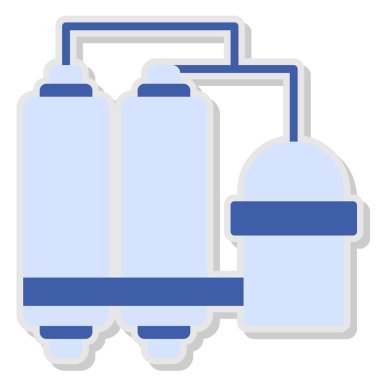 benzin istasyonu simgesi, vektör illüstrasyonu