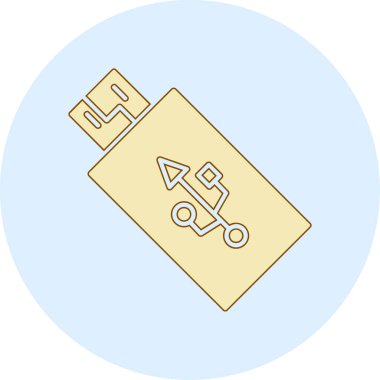 usb simge vektör illüstrasyonu