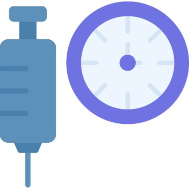 Enjeksiyon. Web simgesi vektör illüstrasyonu