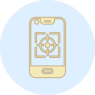 Altın sikke vektör çizimine sahip akıllı telefon