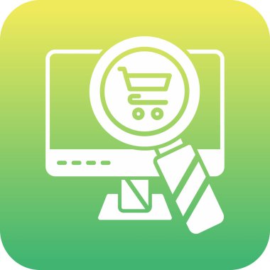 çevrimiçi alışveriş simgesi vektör illüstrasyonu