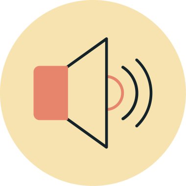 Konuşmacı. Web simgesi basit illüstrasyon