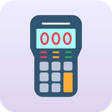 Hesap makinesi vektör simgesi. Basit tasarım