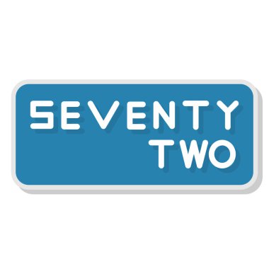 Ekranda 2 rakamı olan iki renkli yedi kelime. izole vektör illüstrasyonu