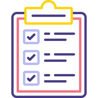 Kontrol listesi. Web simgesi basit illüstrasyon