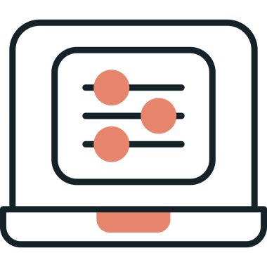 dizüstü bilgisayar web vektör illüstrasyonu
