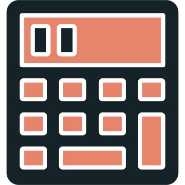 hesap makinesi simge, basit vektör çizim