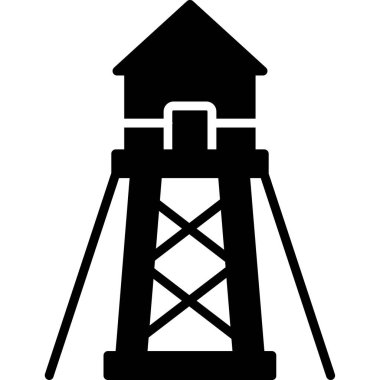 Deniz feneri. Web simgesi basit illüstrasyon