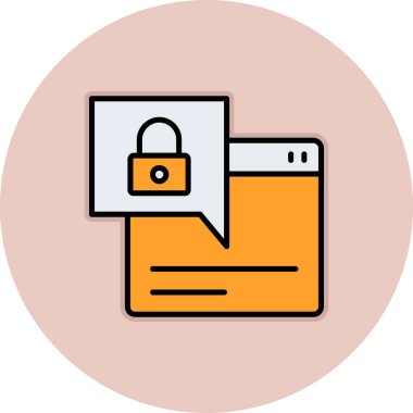 Kilitli asma kilidin vektör simgesi