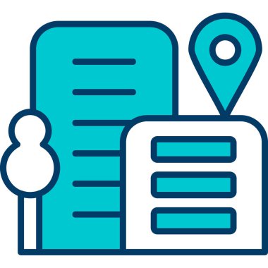 konum pin simgesi doldurulmuş - taslak biçimi