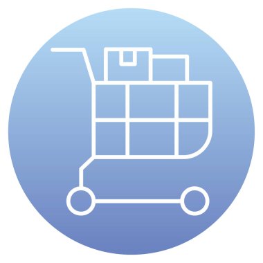 beyaz arkaplanda dağıtım kamyonu simgesi, illüstrasyon tasarım vektörü