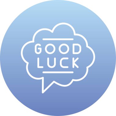 İyi şanslar ikonu. İnce çizgi tasarımı. vektör illüstrasyonu.