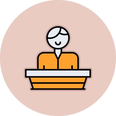 Bir insan simgesinin vektör illüstrasyonu