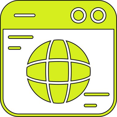 Tarayıcı internet tarayıcı simgesi - taslak biçimi