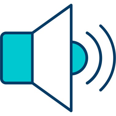 Konuşmacı. Web simgesi basit illüstrasyon