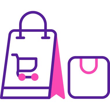 çanta çanta alışveriş simgesi doldurulmuş taslak biçimi