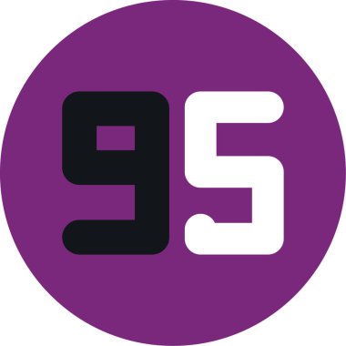 9 numaralı tasarım simgesi tasarımı, vektör illüstrasyonu